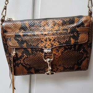 -Rebecca Minkoff Mac Snake Embossed Cross Body EUC